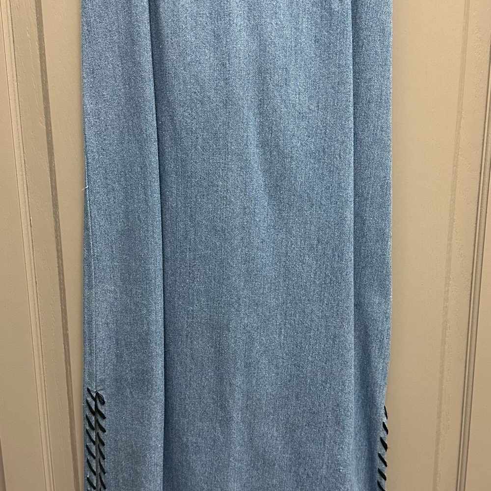 Chic Blue Denim Maxi Skirt